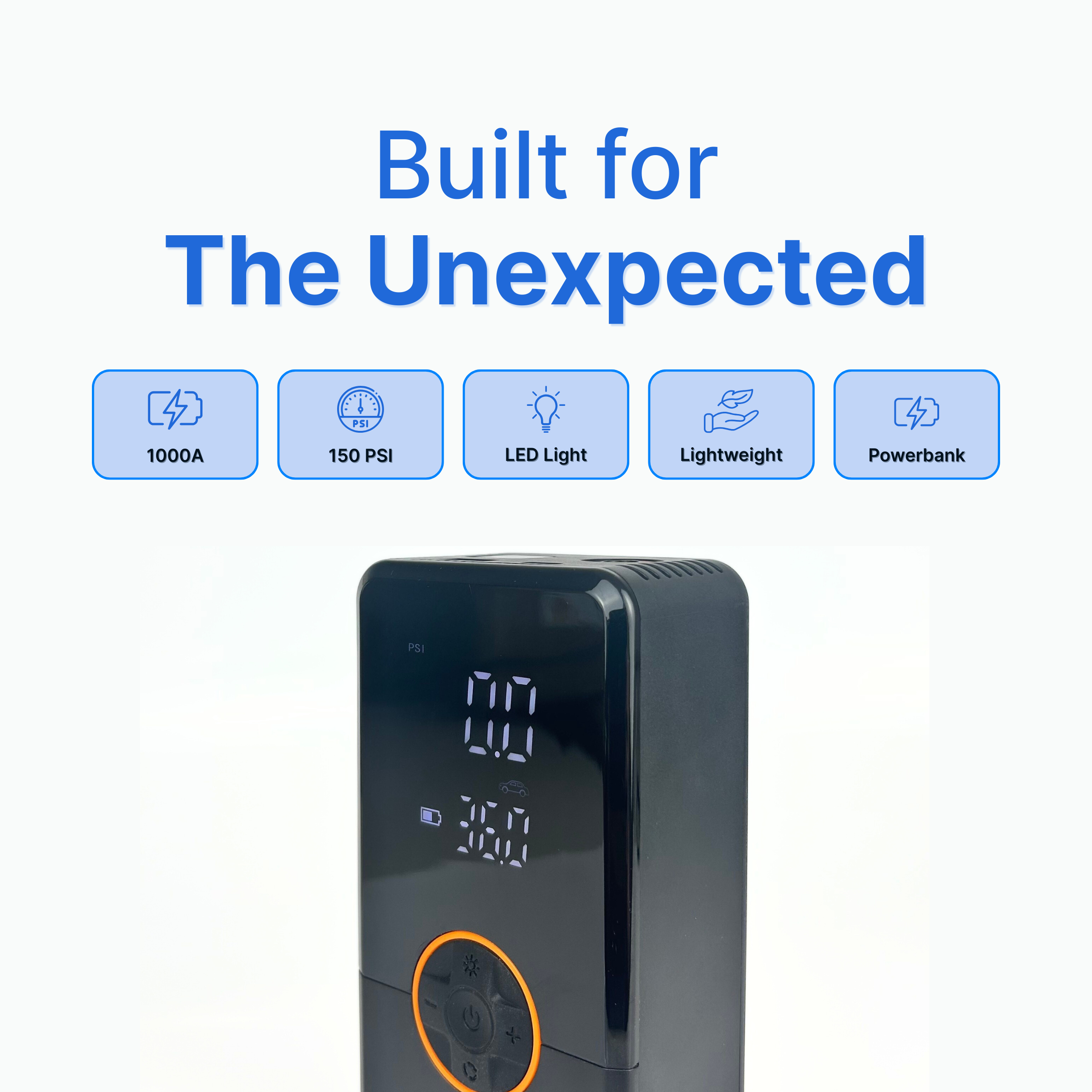 Inflato Drive™ | 1000A Portable Jump Starter & 150PSI Air Pump